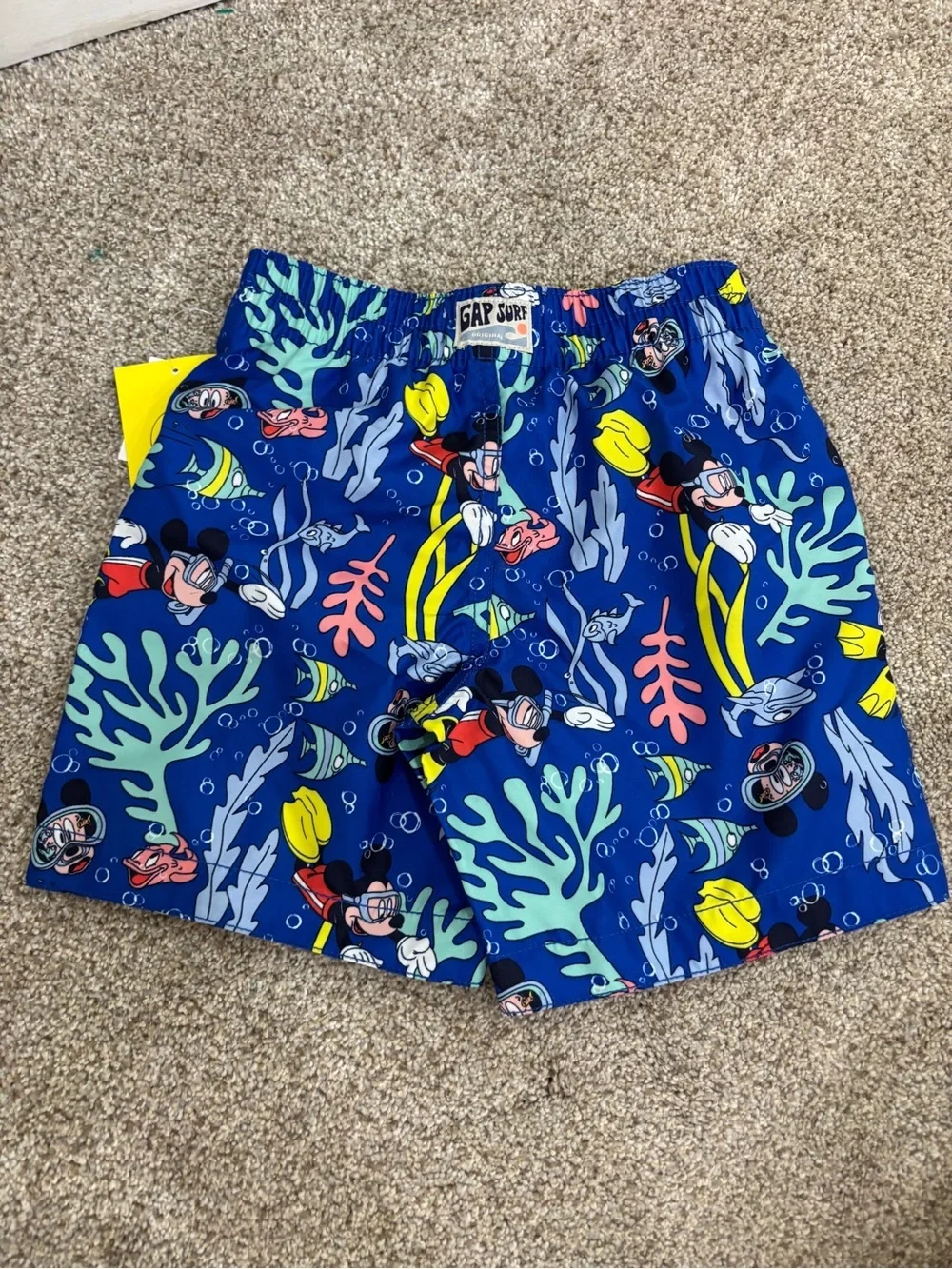 NEW! Gap x Disney Boys Mickey Swim Trunks Size 5 Swim Beachy Summer